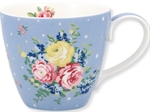 Laura dusty blue mug fra GreenGate - Tinashjem